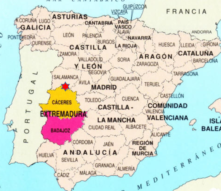 Mit einer grösse von 41'000 km2 ist die Extremadura ziemlich genau gleich gross wie die Schweiz. 